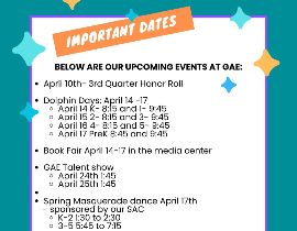 Important Upcoming Event Dates 